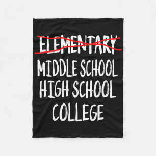 Funny Elementary School Graduation Tee 6th Grade G Fleece Blanket