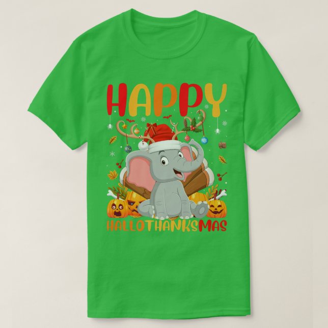 Funny Elephant Animal Lover Cute Elephant HelloTha T-Shirt (Design Front)