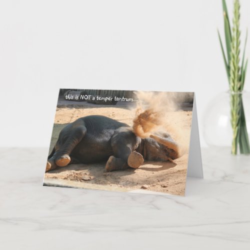 Funny Elephant Belated Birthday Card