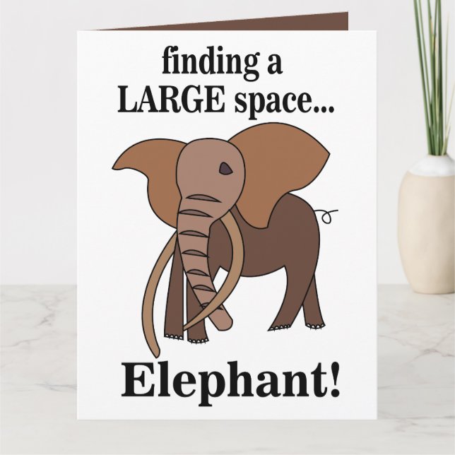 Funny Elephant Card (Front)