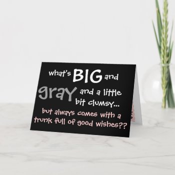 Funny Elephant Get Well Card  Get Well-ephant! Card by PicturesByDesign at Zazzle