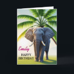 Funny Elephant Happy Birthday  Card<br><div class="desc">Funny Elephant Happy Birthday</div>