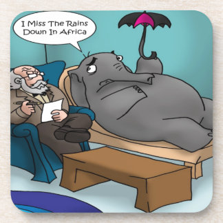 Funny Elephant In Therapy Drink Coaster