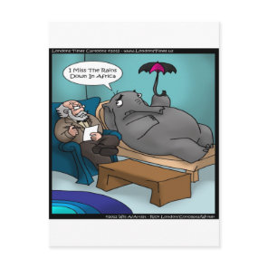 Funny Elephant In Therapy Postcard
