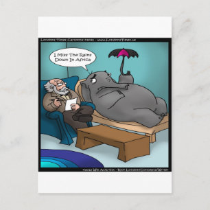 Funny Elephant In Therapy Postcard