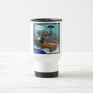 Funny Elephant In Therapy Travel Mug