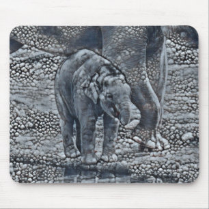 funny elephant mouse pad