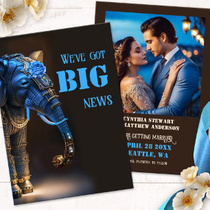 Funny Elephant Photo Save The Date