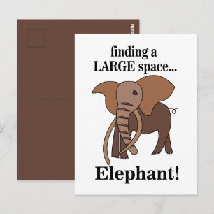 Funny Elephant Postcard