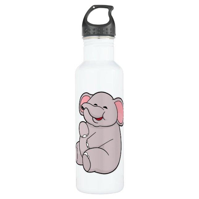 Funny Elephant Stainless Steel Water Bottle (Front)