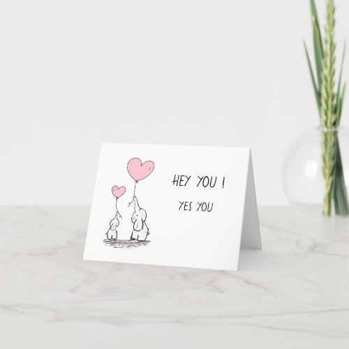 funny elephant still trunk with you card