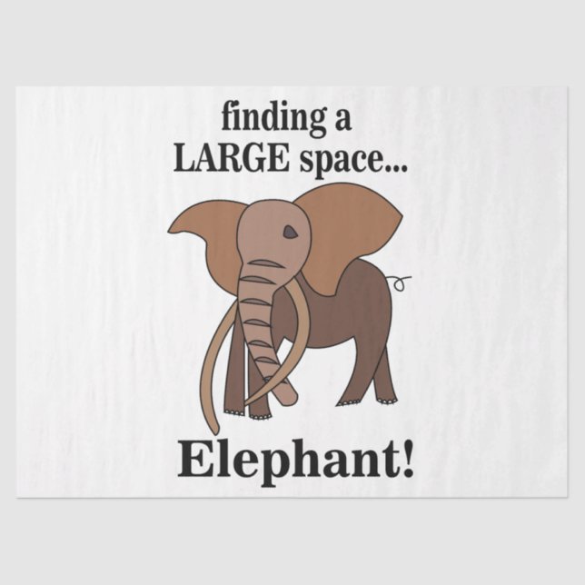 Funny Elephant Tissue Paper (Front)