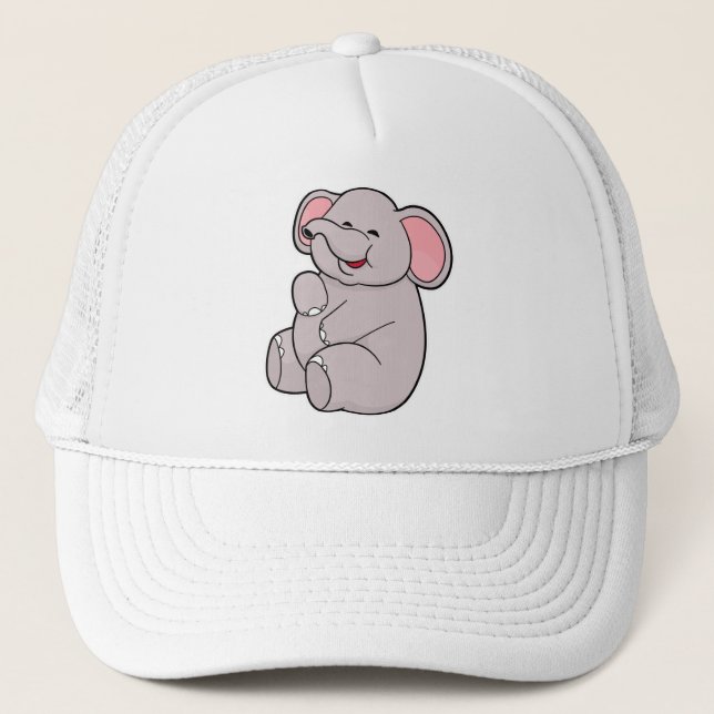 Funny Elephant Trucker Hat (Front)