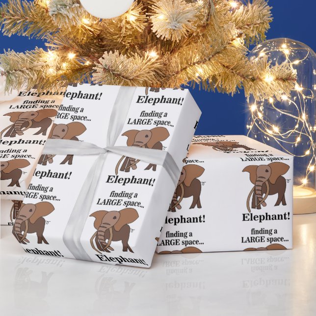 Funny Elephant Wrapping Paper (Holidays)