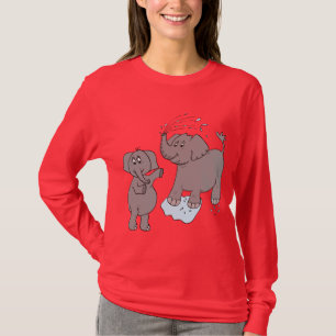 funny elephants "carton" women's t-shirt