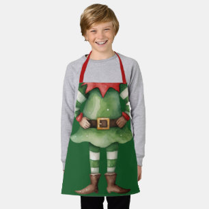 Funny Elf Body Christmas Apron