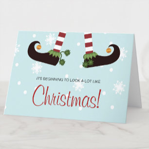 Funny Elf Christmas Card