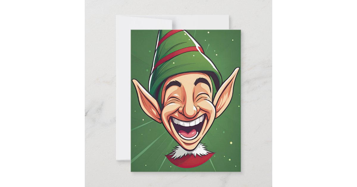 Funny Elf Christmas Holiday Card Zazzle