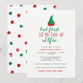 Funny Elf Christmas Party Invitation