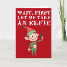 Funny Elf Christmas Pun Let Me Take An Elfie