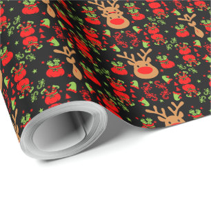 Funny Elf Christmas Wrapping Paper