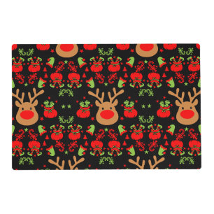 Funny Elf Christmas Wrapping Placemat