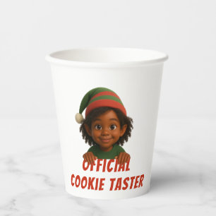 Funny Elf Faces   Official Cookie Tester Christmas Paper Cups