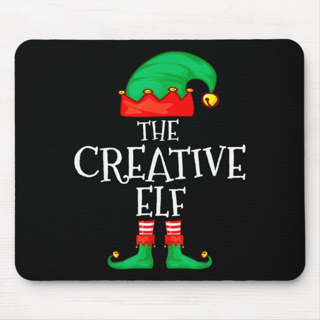 Funny Elf Family Christmas Creative Elf Sweater Me Mouse Pad (Front)