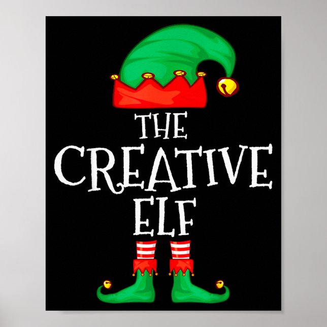 Funny Elf Family Christmas Creative Elf Sweater Me Poster (Front)