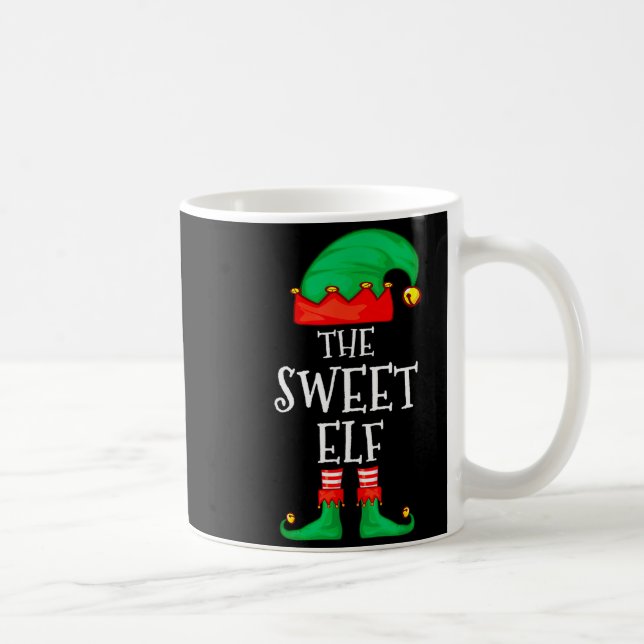 Funny Elf Family Christmas The Sweet Elf Sweater M Coffee Mug (Right)