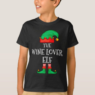 Funny Elf Family Christmas The Wine Lover Elf Men T-Shirt