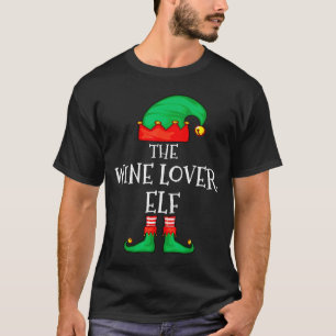 Funny Elf Family Christmas The Wine Lover Elf Men T-Shirt