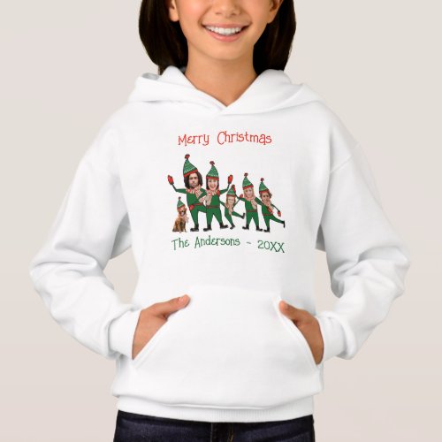 Funny Elf Family plus Dog Ugly Christmas Sweater