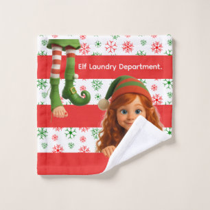 Funny Elf Legs    North Pole Fun Christmas Towel