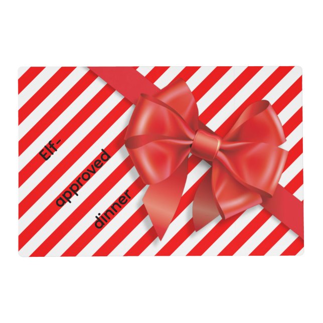 Funny Elf Legs | North Pole Mischief Holiday Place Placemat (Front)