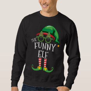 Funny Elf Matching Christmas Party Pjs Family Outf Sweatshirt