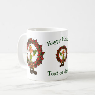 Funny Elf Personalized Christmas Holiday  Coffee Mug