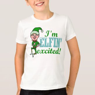 Funny Elfin Excited Christmas T-Shirt