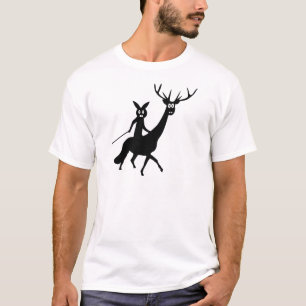 funny elk and bunny icon T-Shirt
