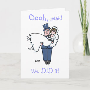 Funny Elopement "Oooh, yeah! We DID it!" Announcement