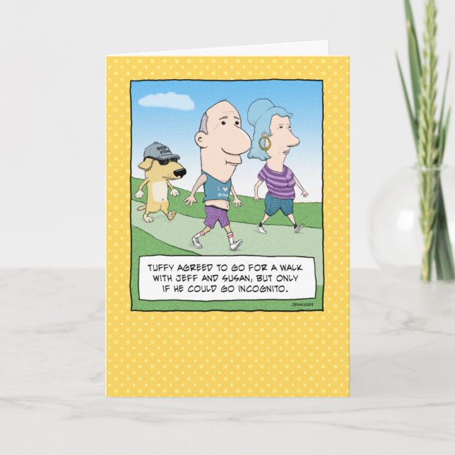 Funny Embarrassed Dog Birthday Card (Front)