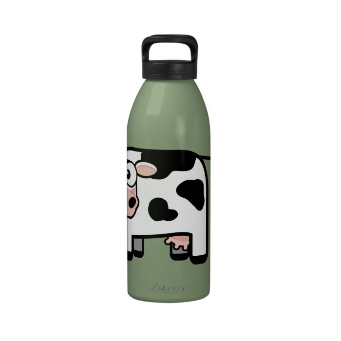 Funny Embarrassed Pooping Cow Water Bottle