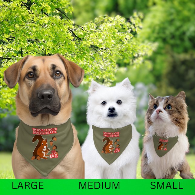 Funny Embrace Your Inner Squirrel Go Nuts Pet Bandana Collar (Funny Embrace Your Inner Squirrel Go Nuts Pet Bandana Collar)