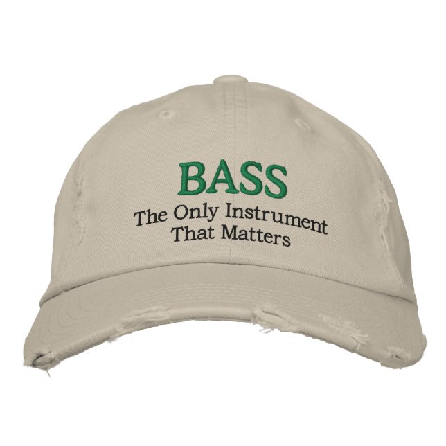 Funny Embroidered Bass Music Hat (Front)