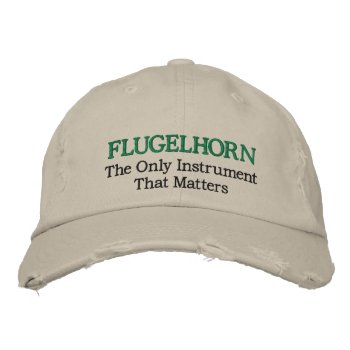 Funny Embroidered Flugelhorn Music Hat by madconductor at Zazzle