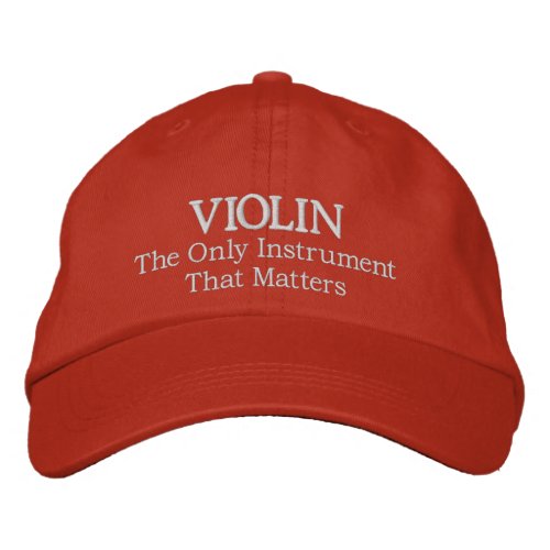Funny Embroidered Violin Music Cap Hat
