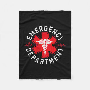 Funny Emergency Department Emergency Room Nurse Ed Fleece Blanket