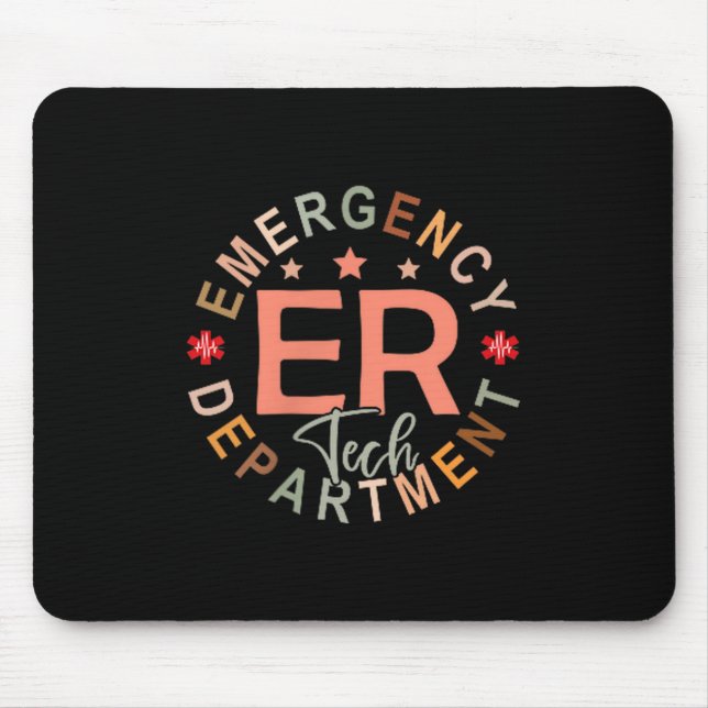 Funny Emergency Department Tech Emergency Room Tec Mouse Pad (Front)