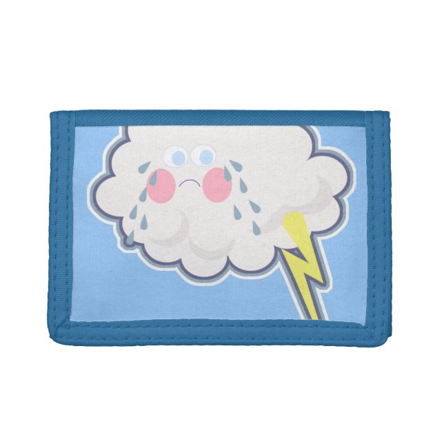 Funny Emo Cloud Tri-fold Wallet (Front)
