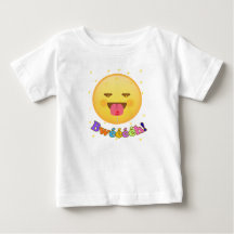 Funny Emoji Baby T-shirt - Tongue Out Emoticon
